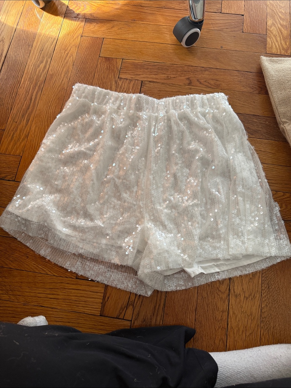 Anthropology Bridal Sequins Shorts